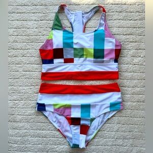 Colorful Square Patterned Bikini